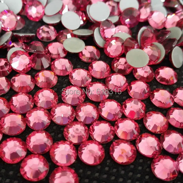 Rose 5mm ss20 Strong glue hotfix flatback rhinestone bags decorating ;nail design of hot fix rhinestones wholesale price