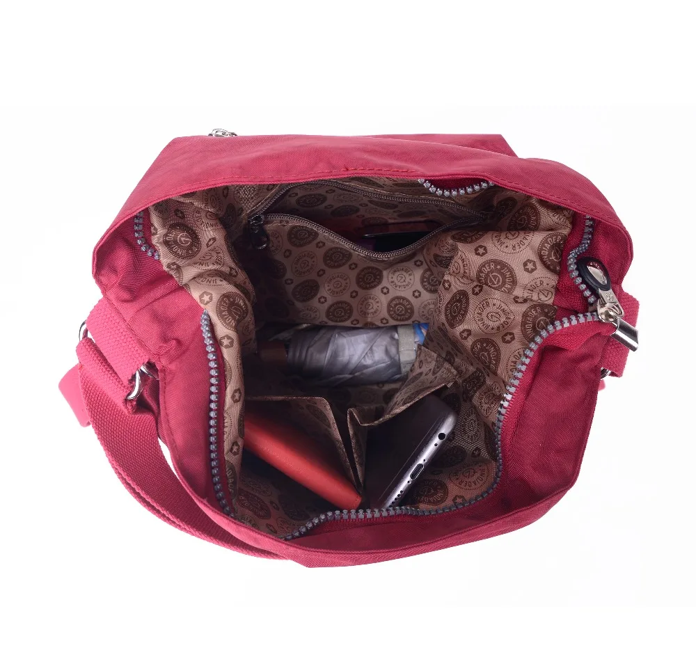 Moda damska Crossbody torba wysokiej jakości nylonowa torba na ramię torebki kobieta Bagpack wodoodporny tornister