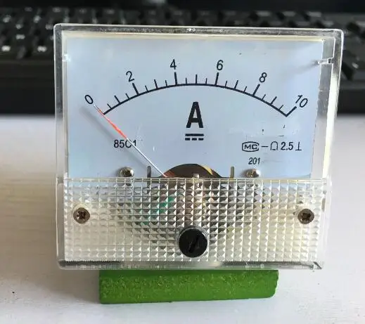 85C1 DC 0-10A Analog Amp Panel ammeter pointer type current meter panel