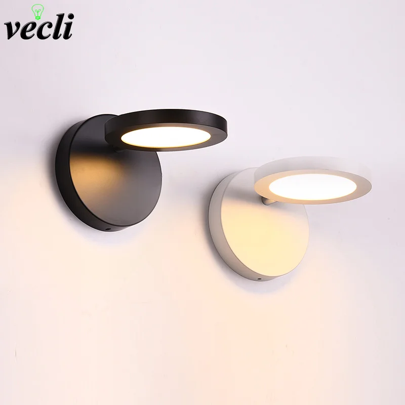 

Modern LED Wall Lamps Living Room Bedroom Bedside Lamp Rotation Adjustable Wall Sconce Aisle Stair Indoor Deco Lighting Fixture