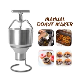 ITOP 2.5L Manual Donut Maker Stainless Steel Doughnut Batter Dispenser Hopper Dropper Donut Mould 6 Adjustable Thicknesses