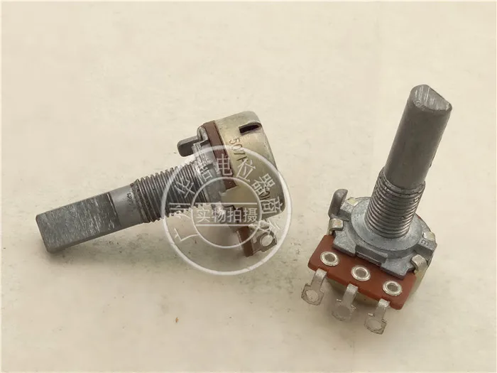 Original new 100% 16 type single volume potentiometer B10K hole foot thread contains long thread 25MMF (SWITCH)