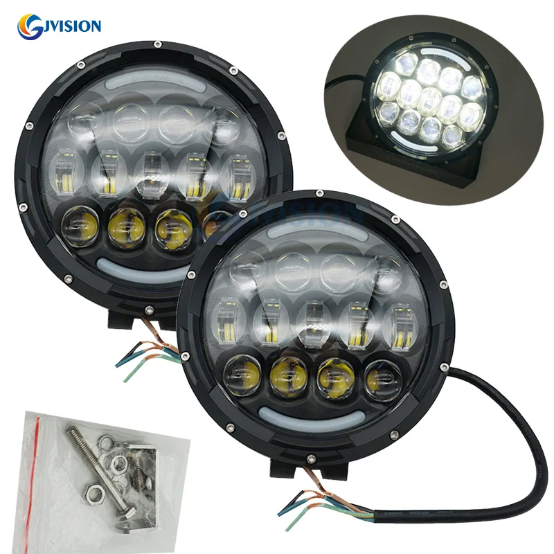 

105W 7 Inch Round Off Road Driving LED Work Light 9-36V Car LED Work Lamp For Jeep Trucks Offroad 4x4 SUV ATV Hunters