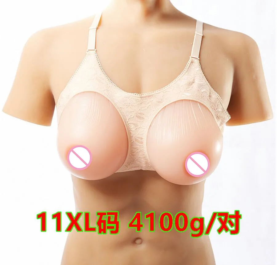 

Silicone Fake False Breast crossdresser silicone breast form silicone breast chest prosthesis 4100g HH/I/J/K /L/M Free shipping