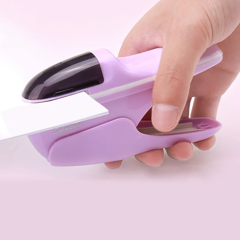 MIRUI Hand-Held Mini Safe Stapler Free Stapleless Without Staples Stapler 7 Sheets Capacity  Paper Stapler Office  Supplies