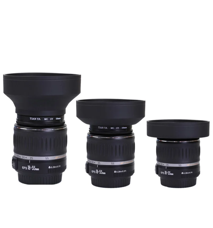 Capa de borracha Tele Wide-Angle Lens, Telefoto + Lente Cap, 49mm, 52mm, 58mm, 55mm, 62mm, 67mm, 72mm, 77mm, Canon, nikon, Sony