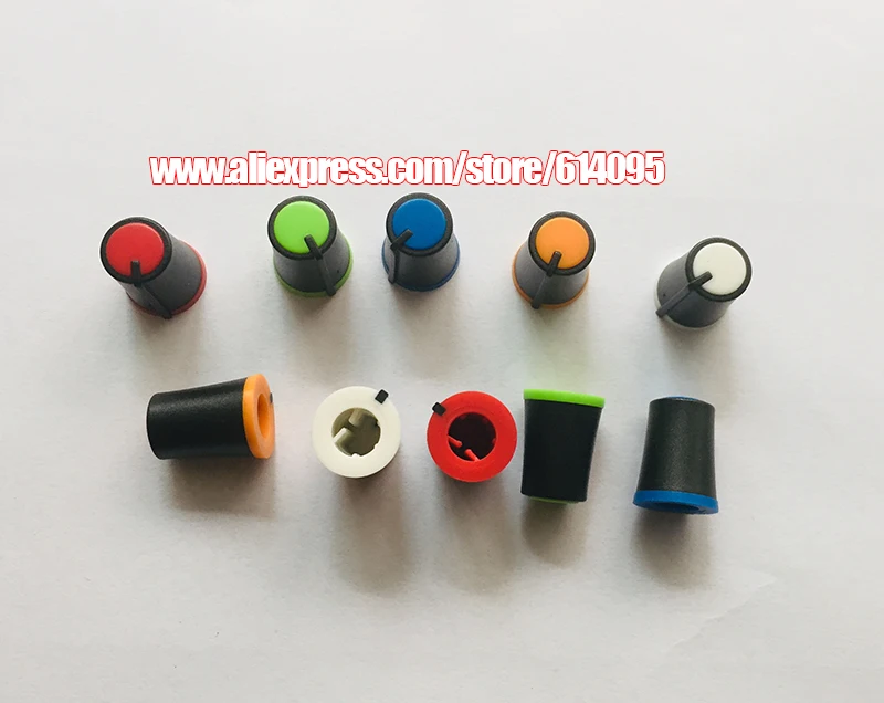 10pcs BEHRINGER EV8 12 16-channel professional mixer gain high and low frequency AUX knob cap cover Height 16.6mm Width 12.7mm