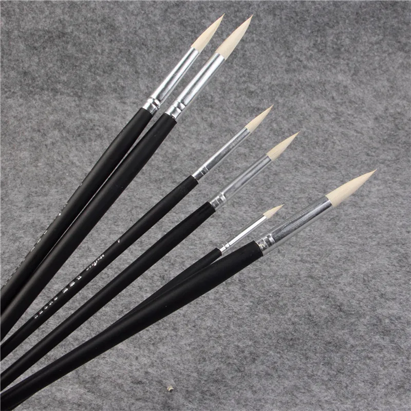 6pcs/Set goat hair paintbrush suit art supplies water color brush Gouache oil paint brush acrylic paints Drawing Art Supplies