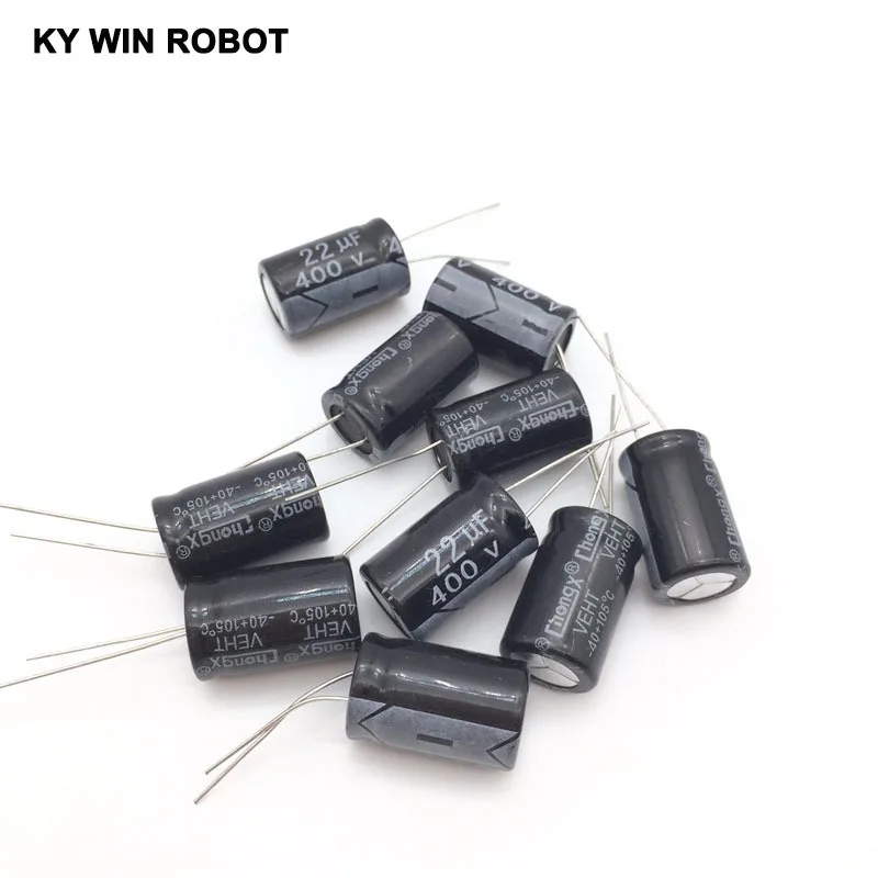 

10pcs 22UF 400V Electrolytic Capacitor 400V 22UF Aluminum Electrolytic Capacitor 13X20mm