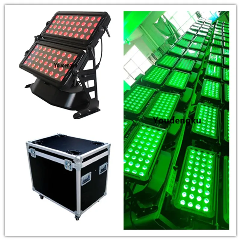 1 pieces with Flightcase IP65 Led Wall Washer 72pcs 18w 6 in 1 RGBWA UV Outdoor stage city color light