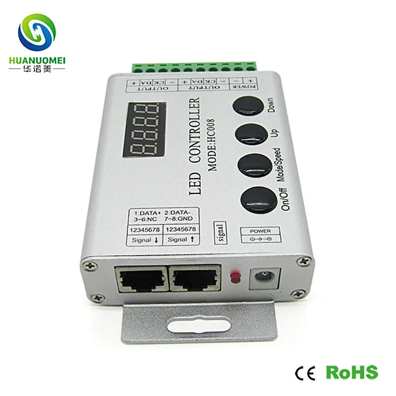 HC008 Digital RGB RF LED Pixel Controller Dimmer,133kind Effects,Max 1024pixels,WS2811 WS2812 UCS1903 SK6812 LPD6803 SM16703 etc