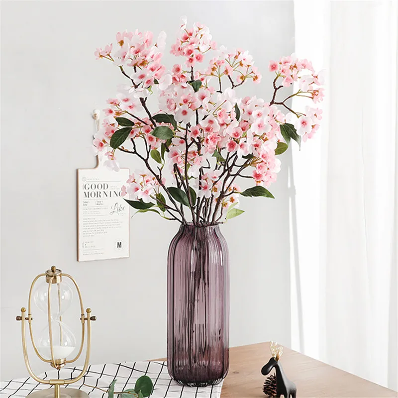 Artificial Apple Blossom Plants Fake Flowers Decorative Silk Flower Flores DIY Wedding Home Party Decoration