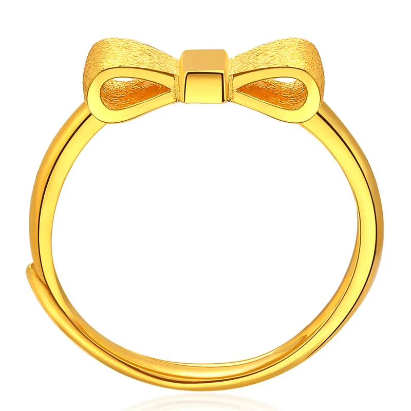 XXX 24K Pure Gold Ring Real AU 999 Solid Gold Rings Fashion Bow-knot Beautiful Upscale Classic Party Fine Jewelry Hot Sell New