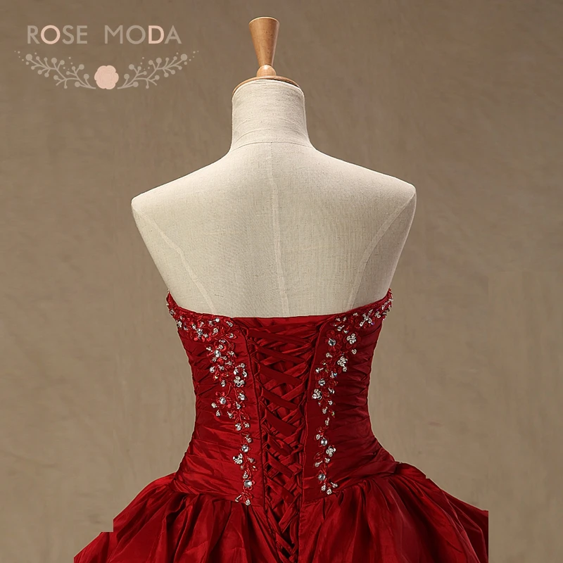 Rosa moda borgonha quinceanera vestido sem alças frisado vestido de baile fotos reais