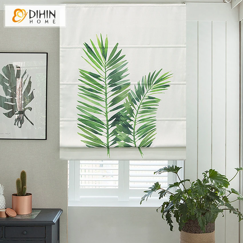 

DIHIN HOME Pastoral Natural Healthy Blackout Curtain Included Curtains High Quality Thickening Roman Blind Rollor Blinds