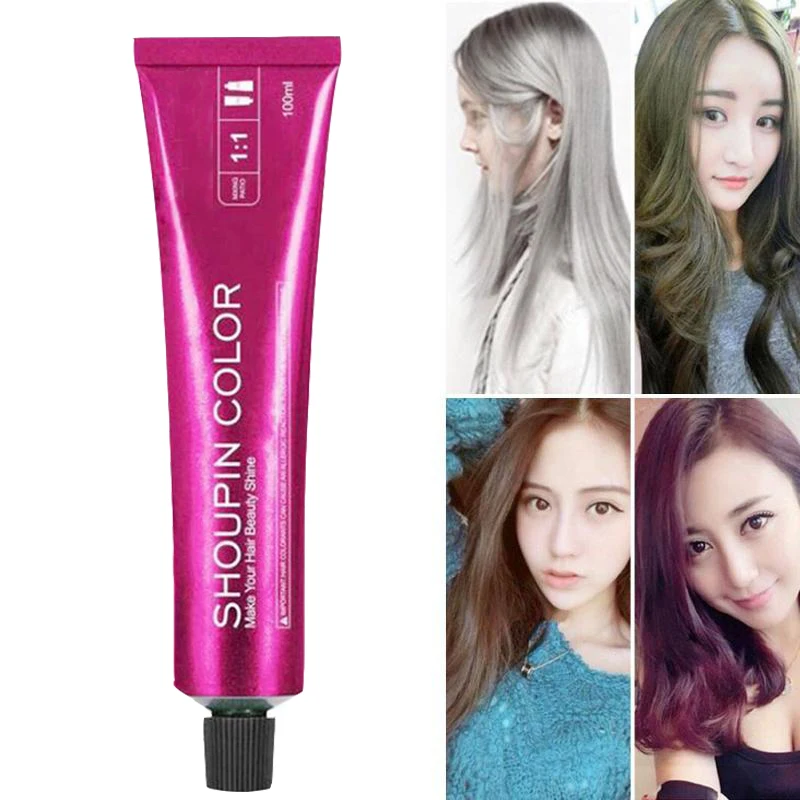 Professional Permanent Super Hair Dye Wax Hair Color Cream Non-toxic DIY Hair Styling Coloring Molding Paste Red Blue Gray 100ml