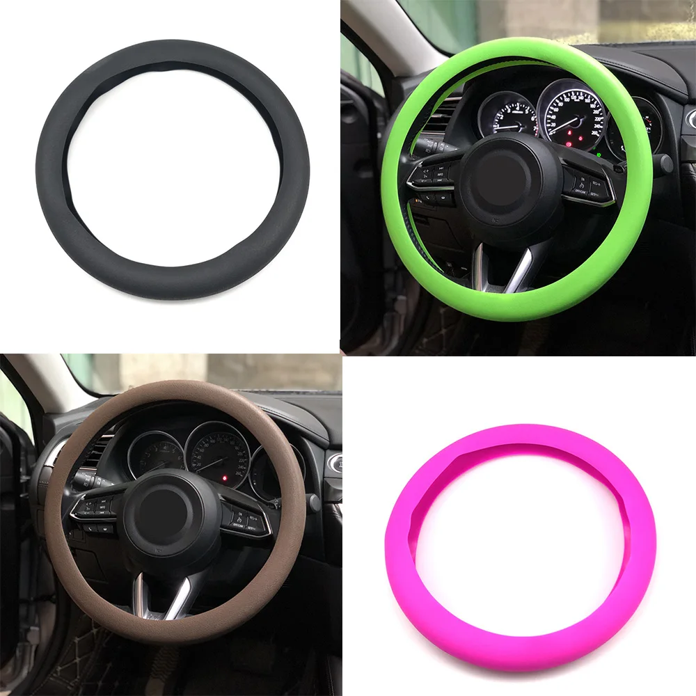 Car Soft Silicon Steering Wheel Cover For Kia SORENTO Stinger Niro Carnival Ray Venga ProCeed Stonic SP Telluride