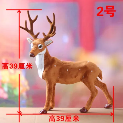 

large 39x12x39cm christmas deer toy, hard model home decoration chirstmas gift h1192