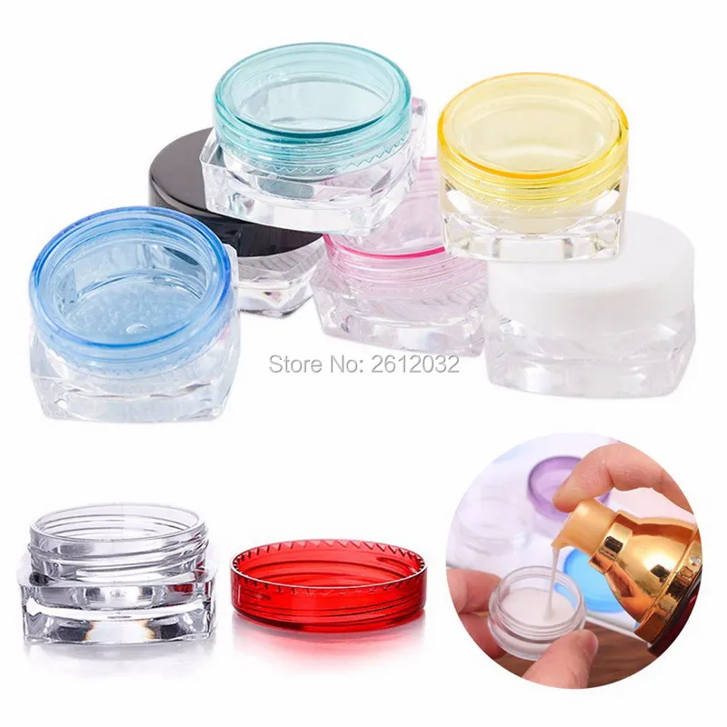 3g 5g Small Empty Cosmetic Refillable Bottles Plastic Eyeshadow Makeup Face Cream Jar Pot Container Bottle