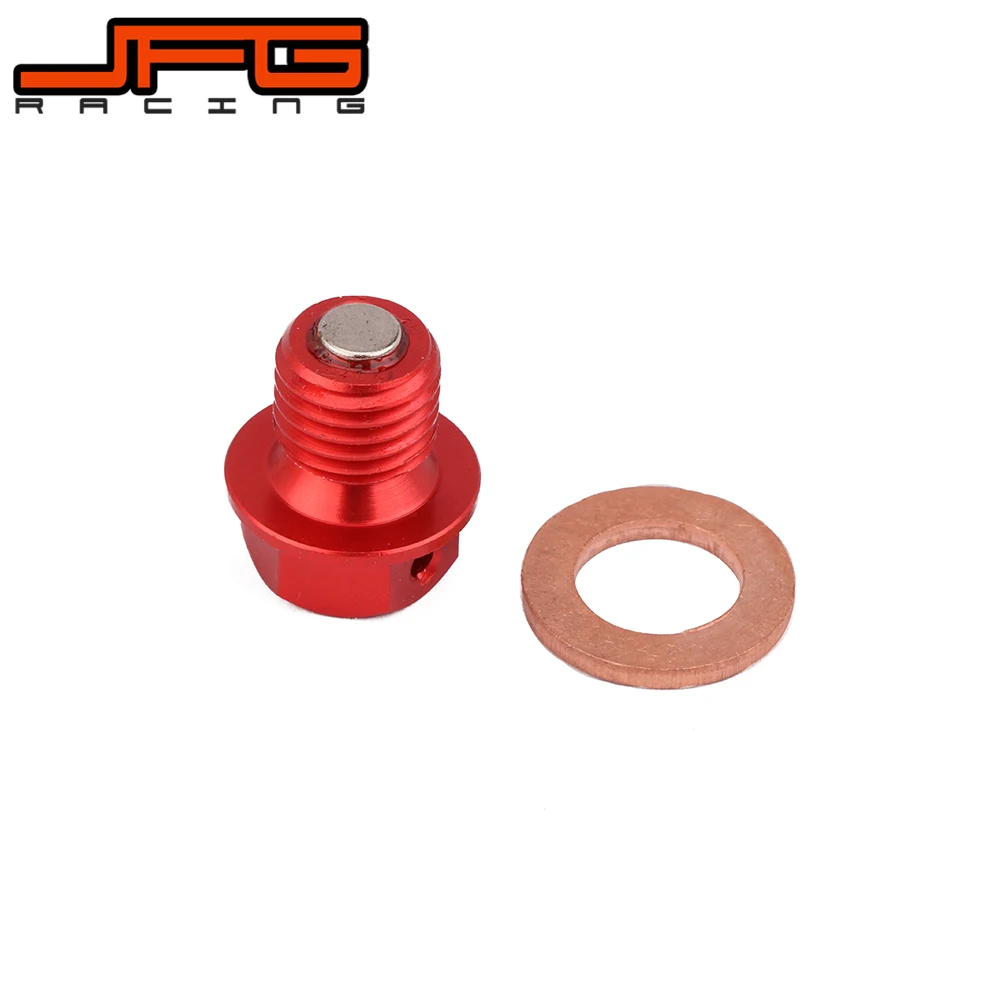 CNC Red Billet Aluminum Magnetic Oil Drain Plug Bolt For HONDA ATC Big Red Foreman Rubicon FourTrax Rancher Recon Motorbike