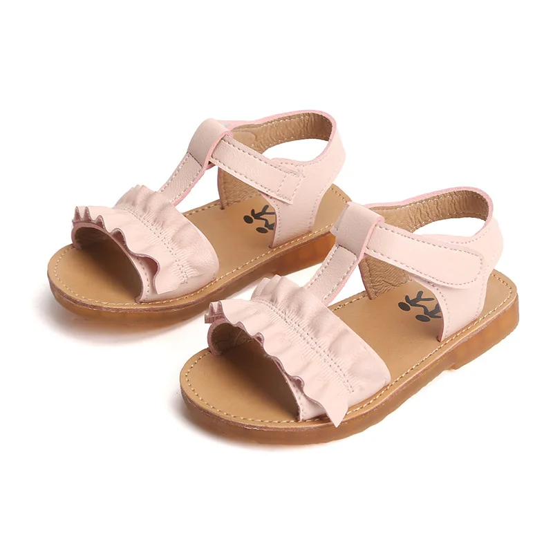 Children sandals girls shoes summer kids baby casual  sandals  fashion non-slip elastic beach shoes baby girls Princess sandals