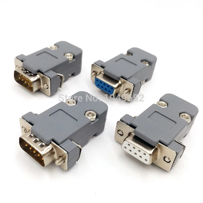 Conector DB9 d-sub, adaptador de 9 pines, macho, hembra, DP9