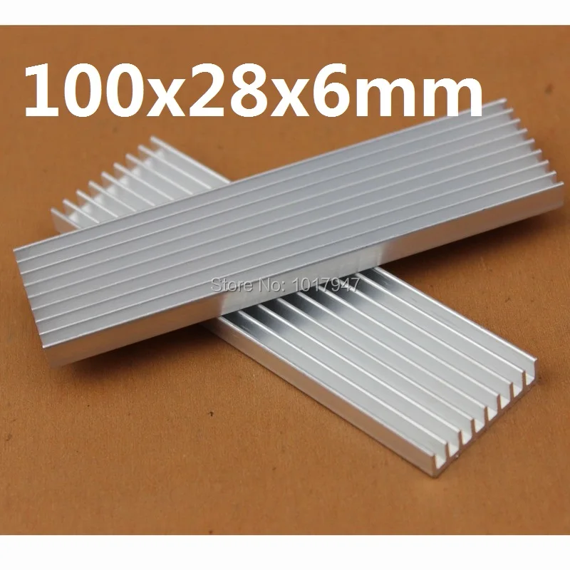 

20 Pieces lot 100x28x6mm Aluminum Heatsink For LED IC Chip Heat Sink