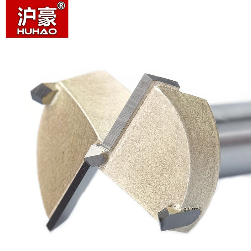HUHAO 1pcs 12mm-80mm Forstner tips Woodworking tools Hole Saw Cutter Hinge Boring drill bits Round Shank Tungsten Carbide Cutter