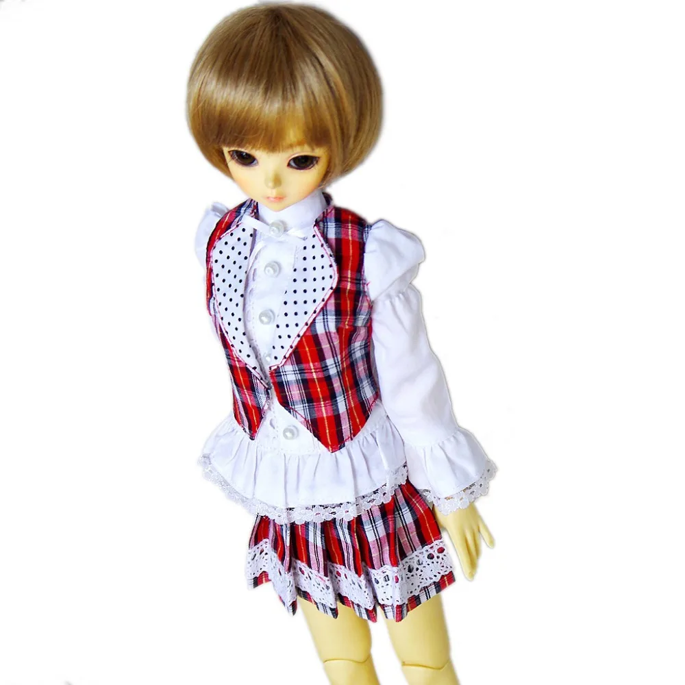 [wamami] 290# Checks Suit/Dress For 1/4 MSD DZ AOD BJD Doll Dollfie