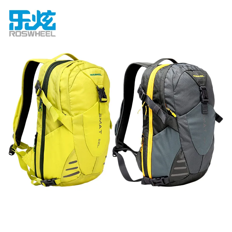 22L Nylon Sports Backpacks Teenage Girls Men's Laptop School Bag Large Outdoor Travel Backpack Waterproof Rucksack grey yellow