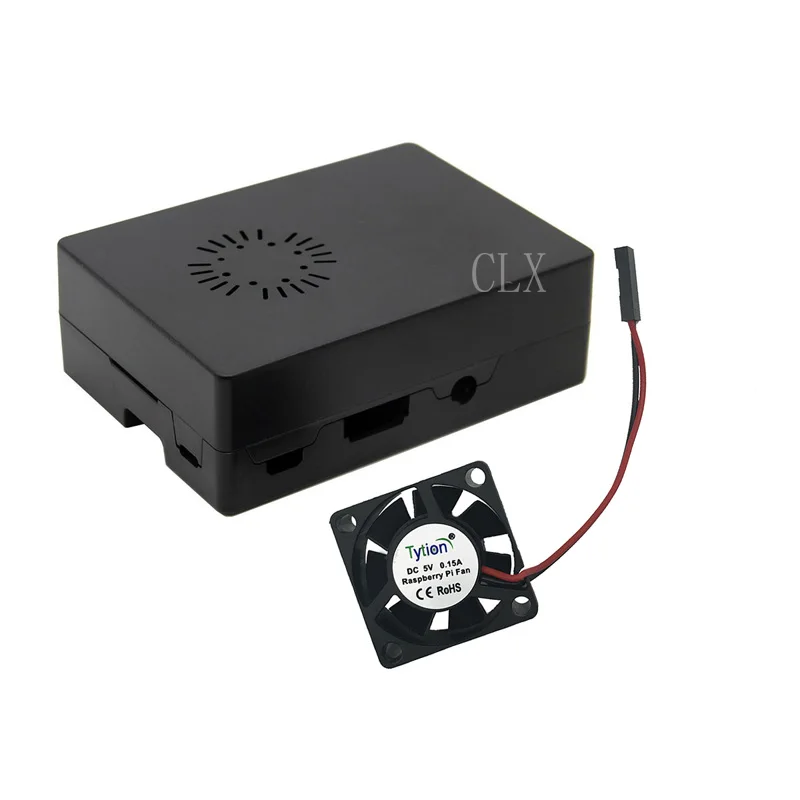 Корпус для Raspberry Pi 3, пластиковый корпус, черный, белый, прозрачный + охлаждающий вентилятор, совместимый с Raspberry Pi 2, Raspberry Pi, стартовый набор