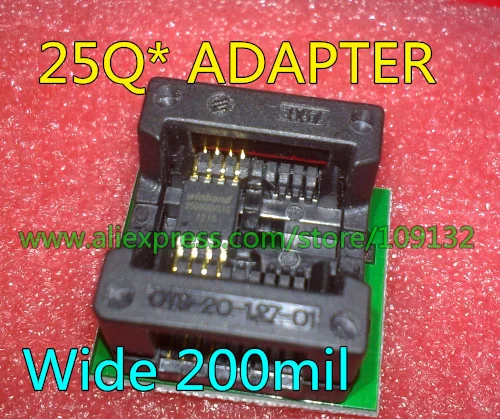 SOP8  to DIP8 socket SOP8 IC Adapter  for SPI Flash 25Q*  wide 200mil  208mil NEW IN STOCK