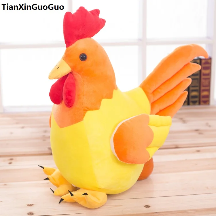 

about 30cm lovely yellow chick cock plush toy cartoon cock soft doll birthday gift s0830