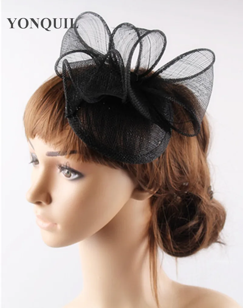 Mê Hoặc Sinamay Cô Dâu Fascinator Nón Kết Thời Trang Mới Mũ Trụ T-Nền Tảng Cưới Mũ Phù Hợp Cho Tất Cả Các Mùa Nữ Chapeau