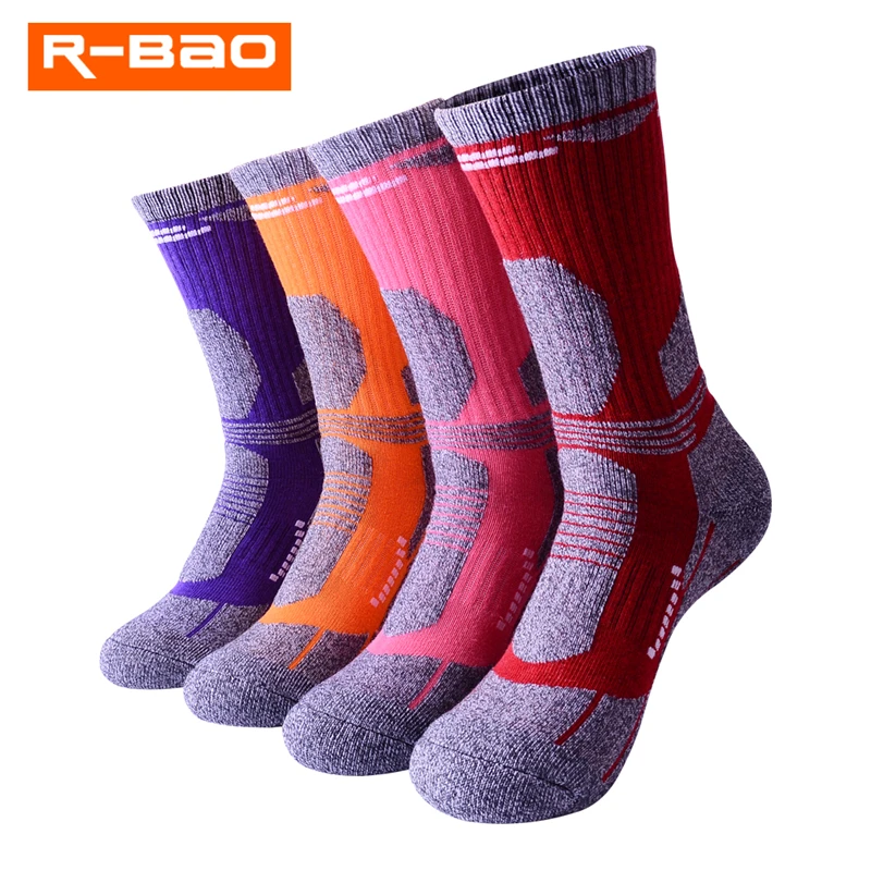 RB3322 R-BAO Outdoor Hiking Socks Terry Thicken Sports Socks for Running Climbing Spring Autumn Winter