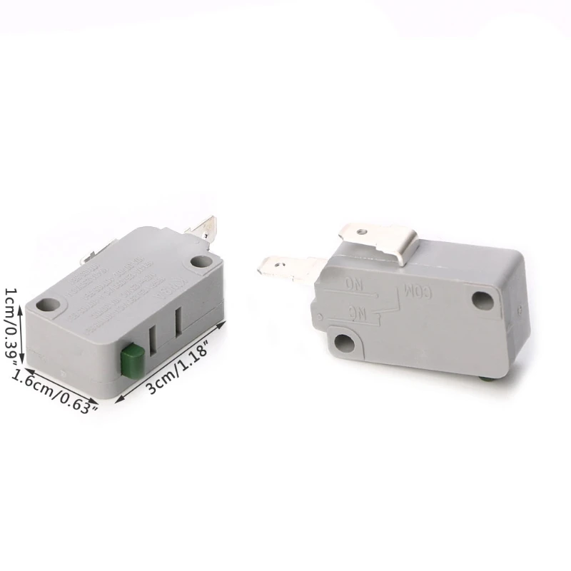 2Pcs KW3A Microwave Oven Door Micro Switch Replacement for Washing Machine Microwave Accessories 250V (Normally Open)