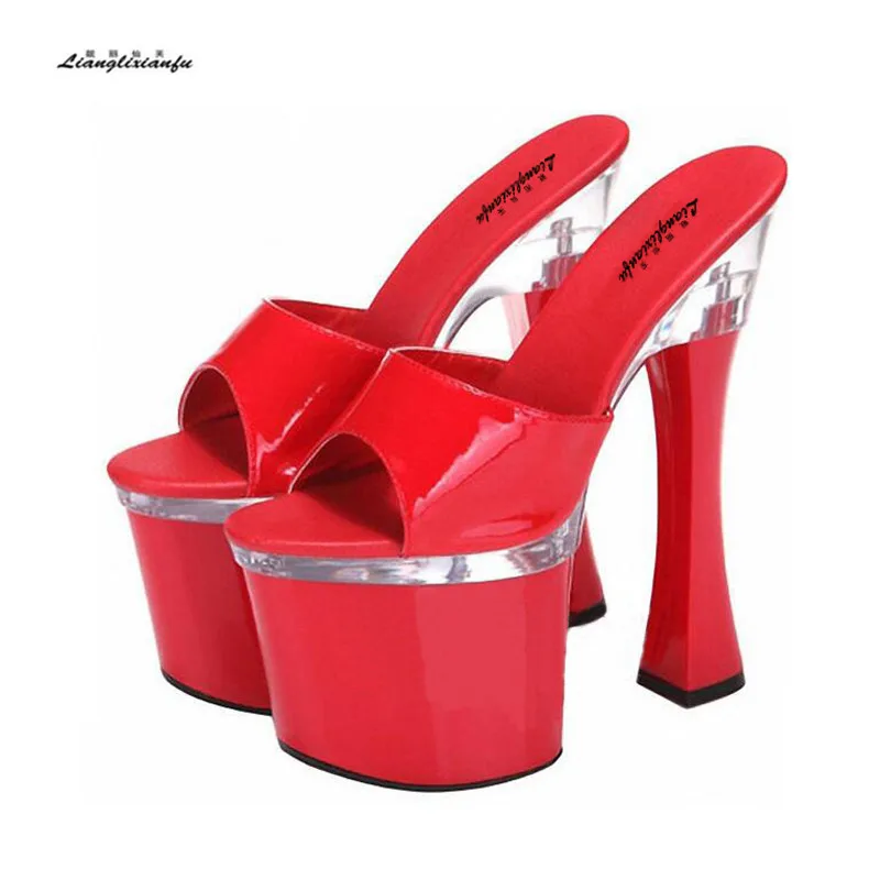 Più: 34 35-45 46 Sexy 18 cm di Stile Strano pistoni della piattaforma Sandali Nightclub mostra scarpe donna Cos SM danza banchetto delle donne di pompe