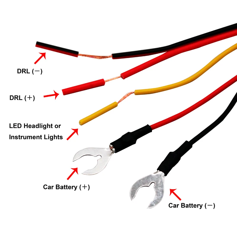 Sunkia Auto Led Dagrijverlichting Relais Harnas Dimmer Met On/Off Functie 12-18V 3A Auto drl Mistlamp Controller CD0105