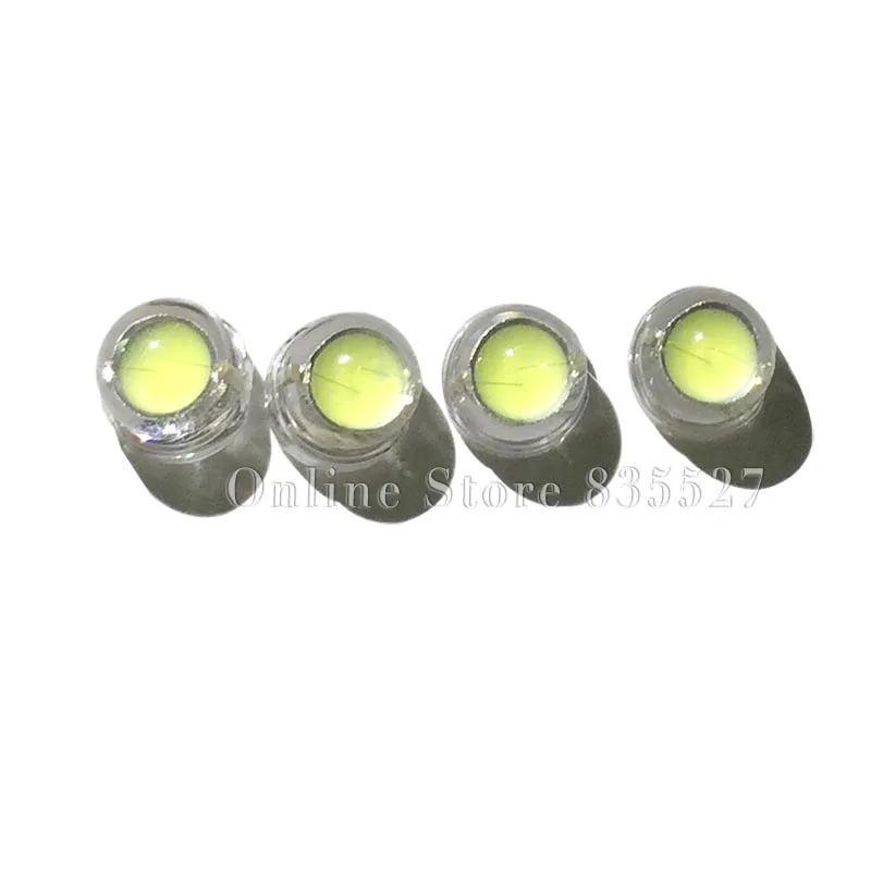 20 개/몫 화이트 5mm F5 밀짚 모자 LED 램프 비즈 슈퍼 밝은 6-7LM 큰 코어 칩 발광 다이오드 (leds) DIY 조명