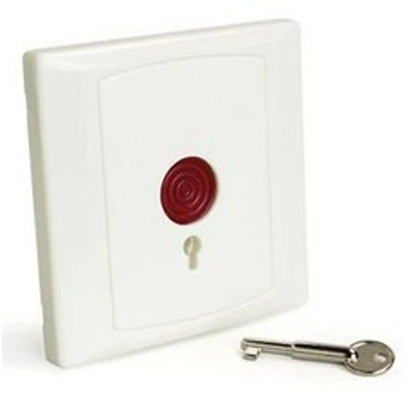 

white Emergency Button with Key 86X86 Type for access control Disabled toilet alarm access control
