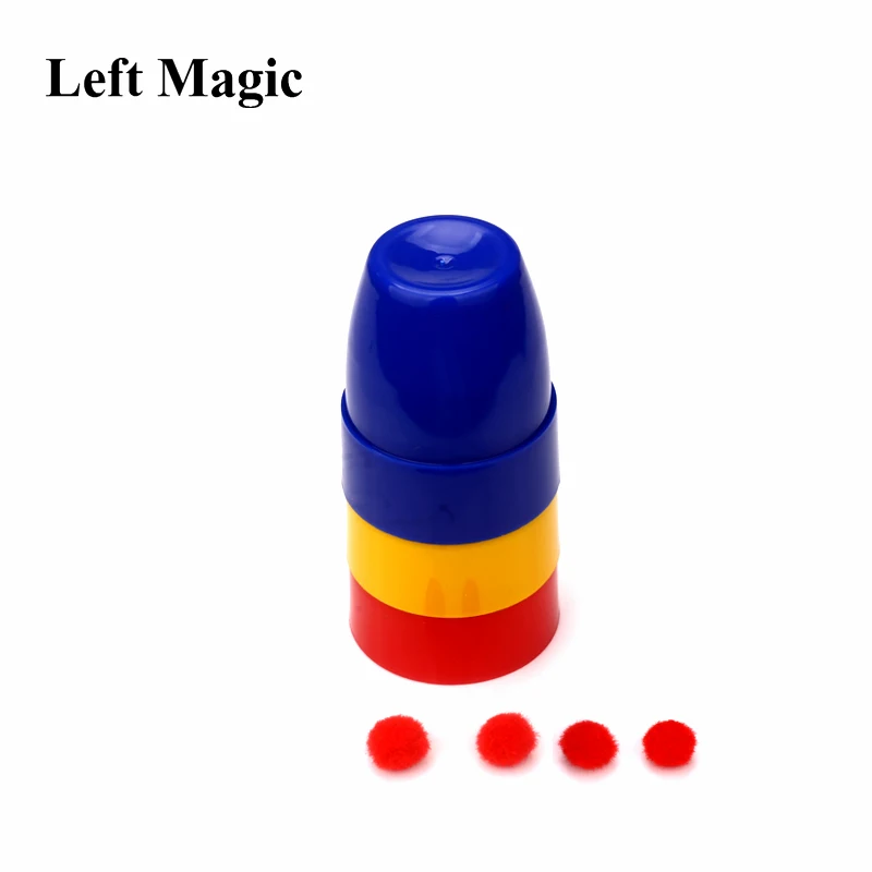 1 Set Magic Three Cups And Balls Magic Tricks Many Size Close Up Stage Magic Props Magician Magic Kids Toys Mentalism G8122