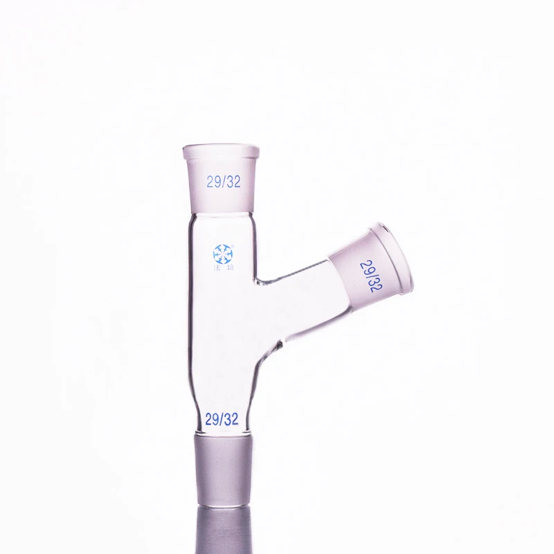 FAPE 75 degree receiving tube, With side tube, Top 29/32, Down 29/32, Side 29/32, Receiving tube standard ground mouth