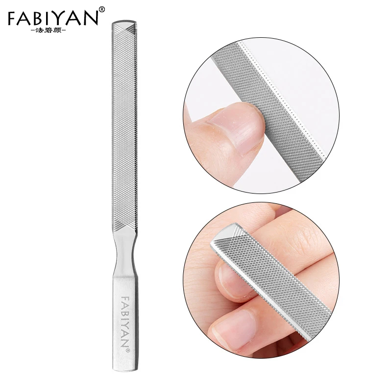 13CM Nail Art File Rod Stainless Steel Double Sides Buffer Grinding Finger Cuticle Remover Polish Acrylic Manicure Pedicure Tool