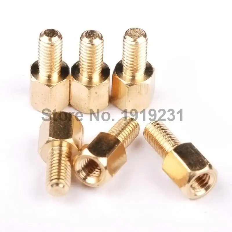 100PCS/LOT 5+6 Copper Pillars  Height M3 (Thread 6 mm)