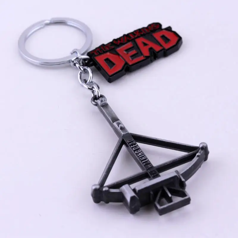 The Walking Dead Keychain Crossbow Bow and Arrow Key Chain Retro Key Ring