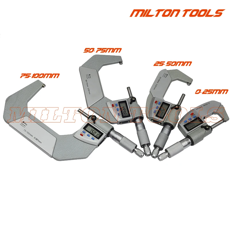 0-25mm*0.001mm IP65 water proof digital micrometer caliper gauge 0.001mm IP54 digital Measuring tools thickness gauge
