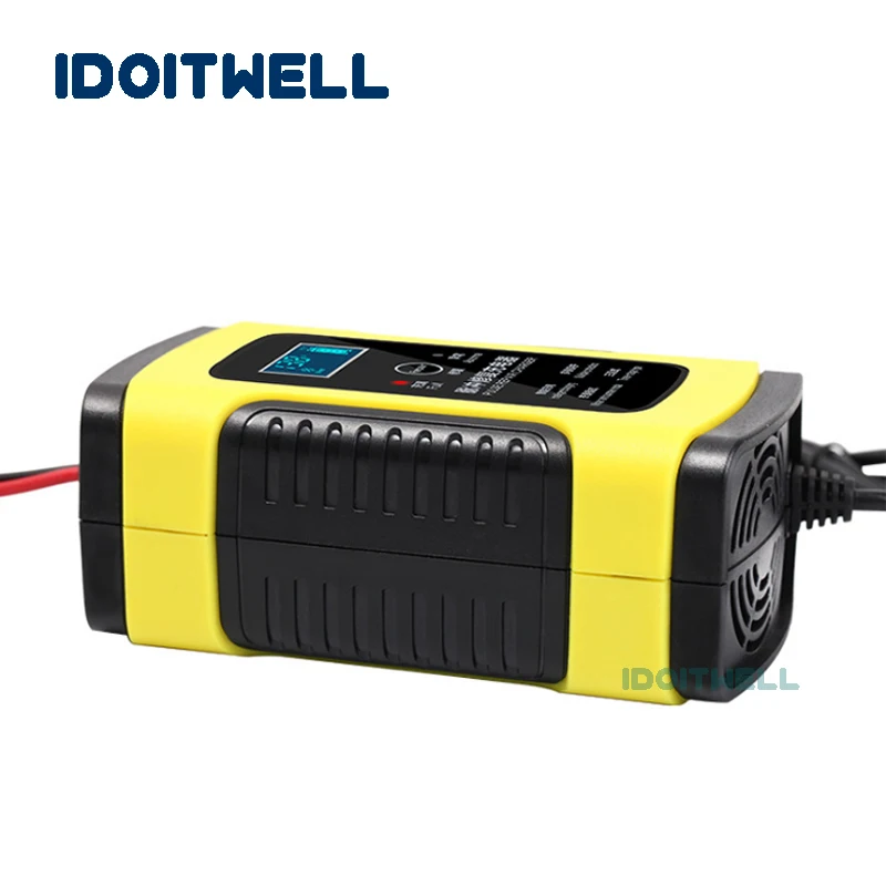 Reparação de pulso 12v carregador de bateria de chumbo-ácido 12v 6a display lcd automático vrla sla agm gel 12 volts carregador de bateria de chumbo-ácido