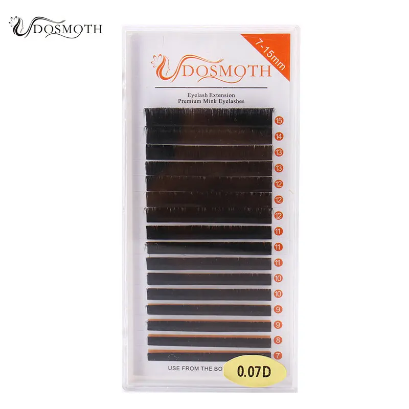 5trays 16rows/case,7~15mm mix , individual eyelash extension,Natural mink eyelashes makeup False eyelash