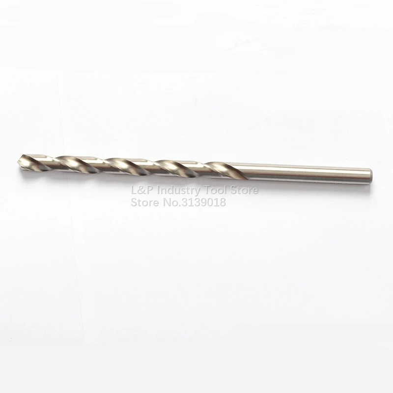 

10PCS/LOT New Good Quality Solid Ground Straight Shank Lengthening Extended Twist Drill Bit HSS DIN Diameter 4.6-6.8mm