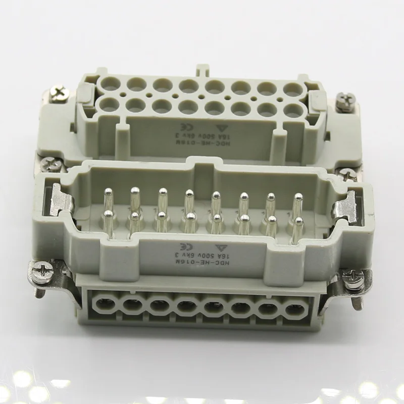 Heavy-duty connector hdc-he-4/6/10/16/24 male connector and female connector 16A500v aviation plug core